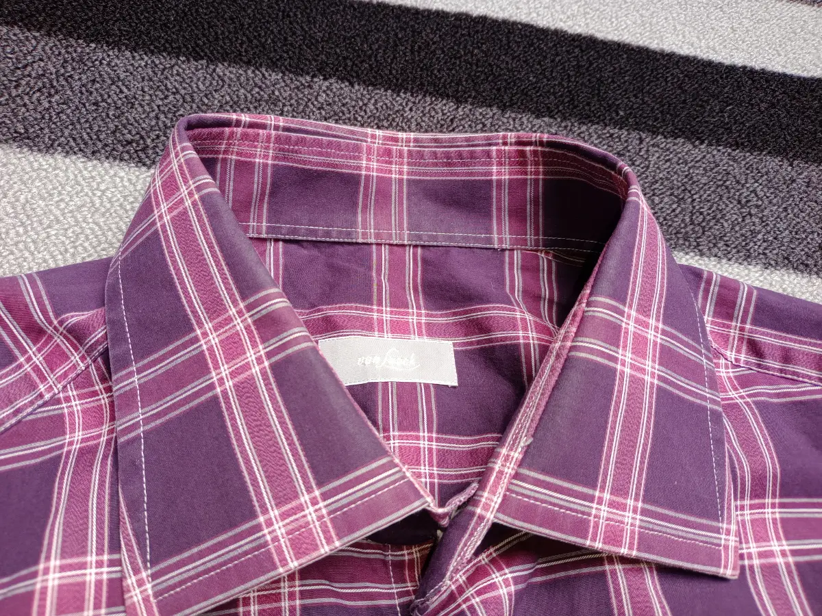 Van laack mens purple check shirt XL long sleeve