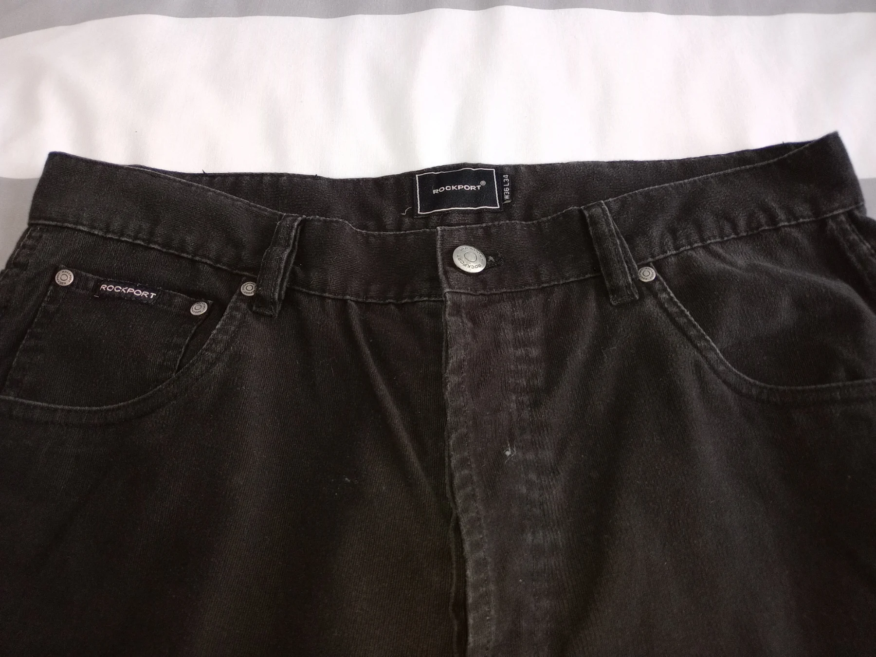 Rockport mens black jeans W36x34 straight leg