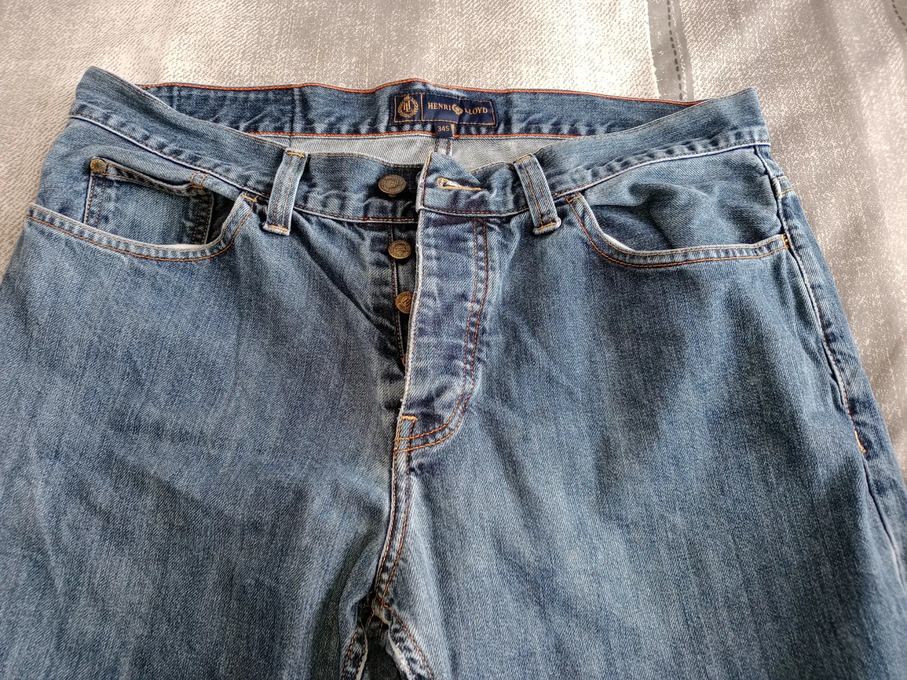 Henri Lloyd mens jeans W34x29 blue straight leg
