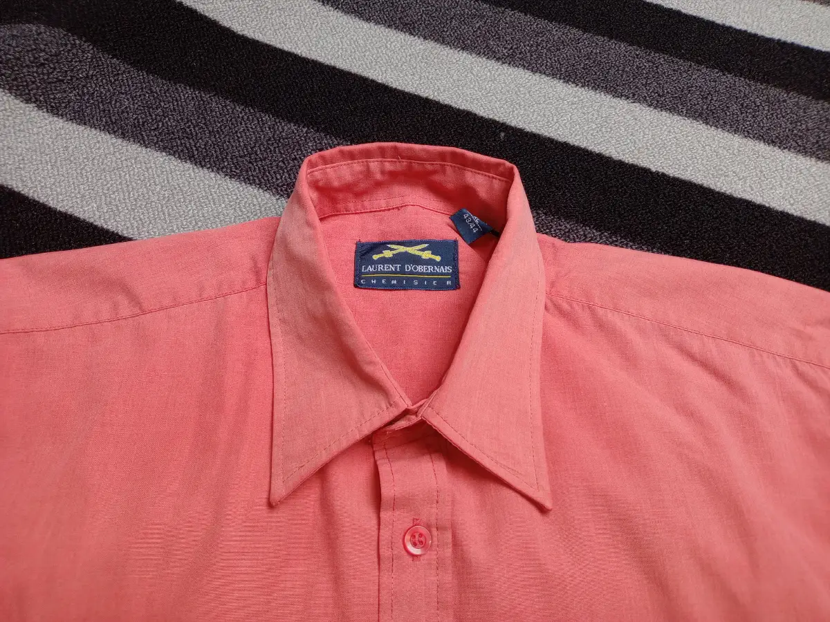 Laurent dobernais chemisier mens vintage shirt XL orange