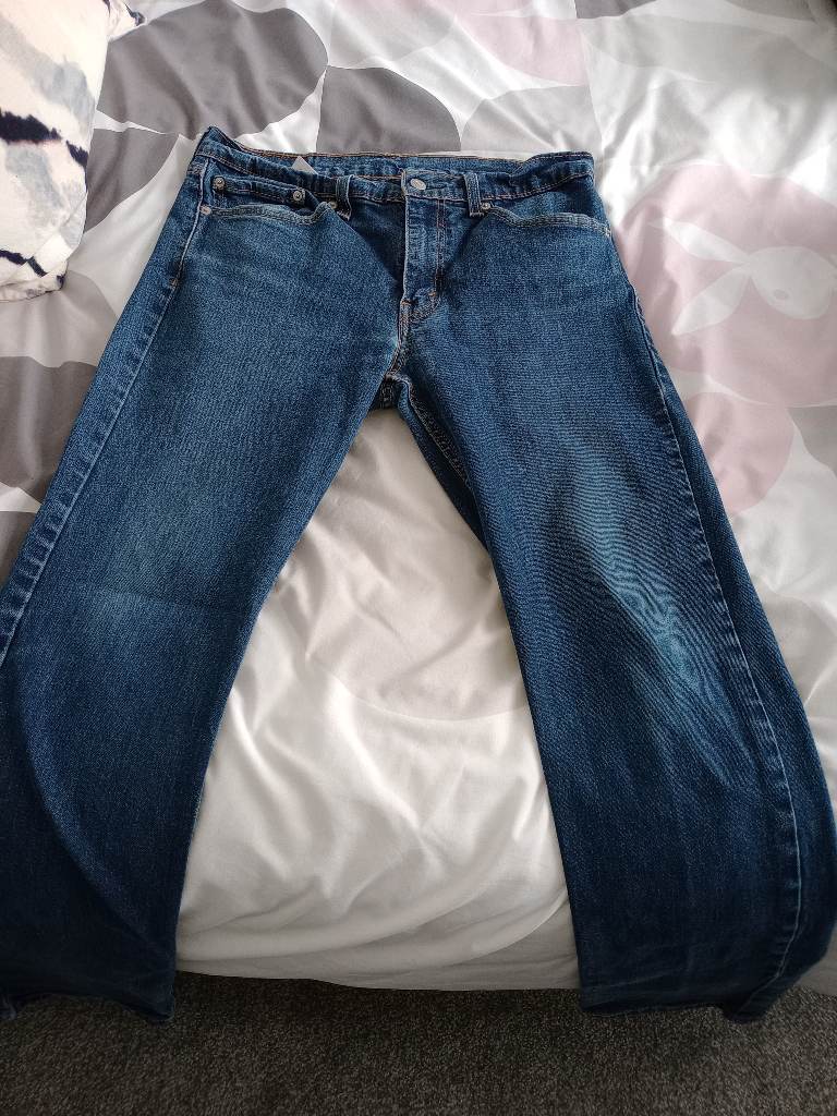 levis mens 511 jeans W34x32 dark blue straight leg fit