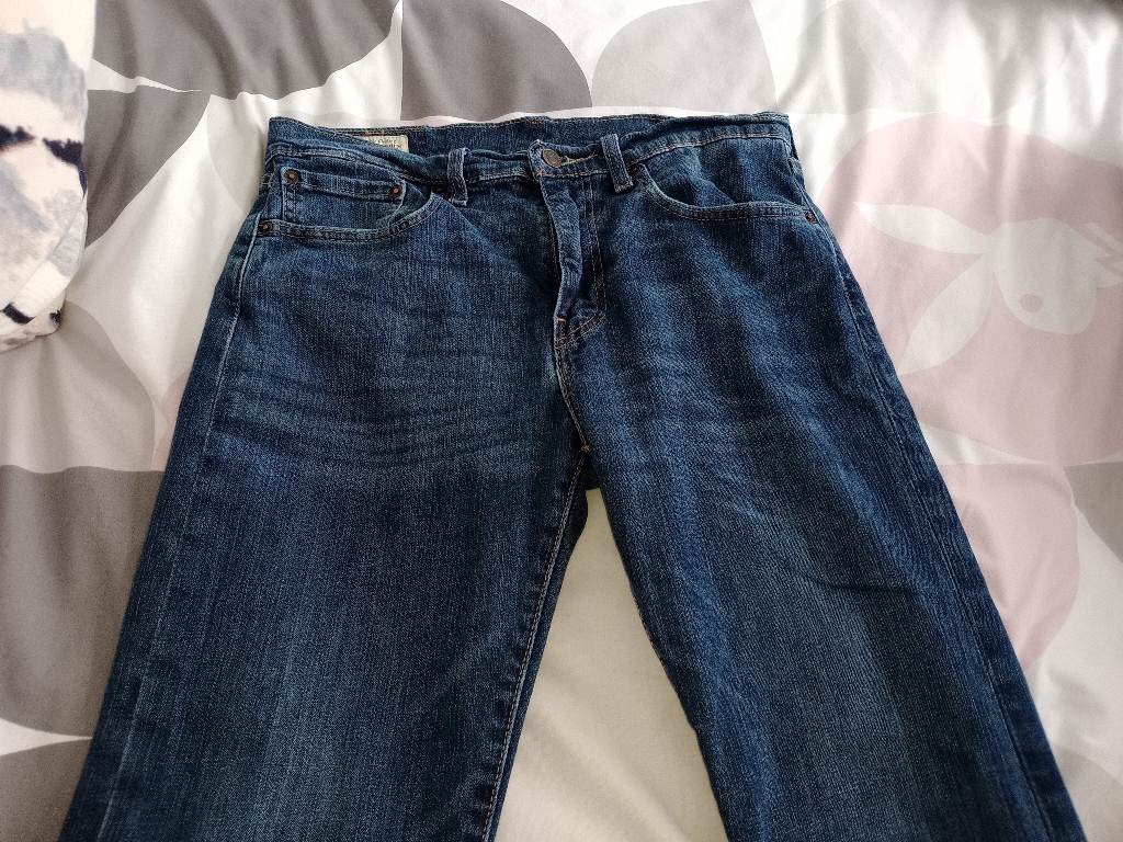 levis mens 502 jeans W32x32 dark blue tapered stretch