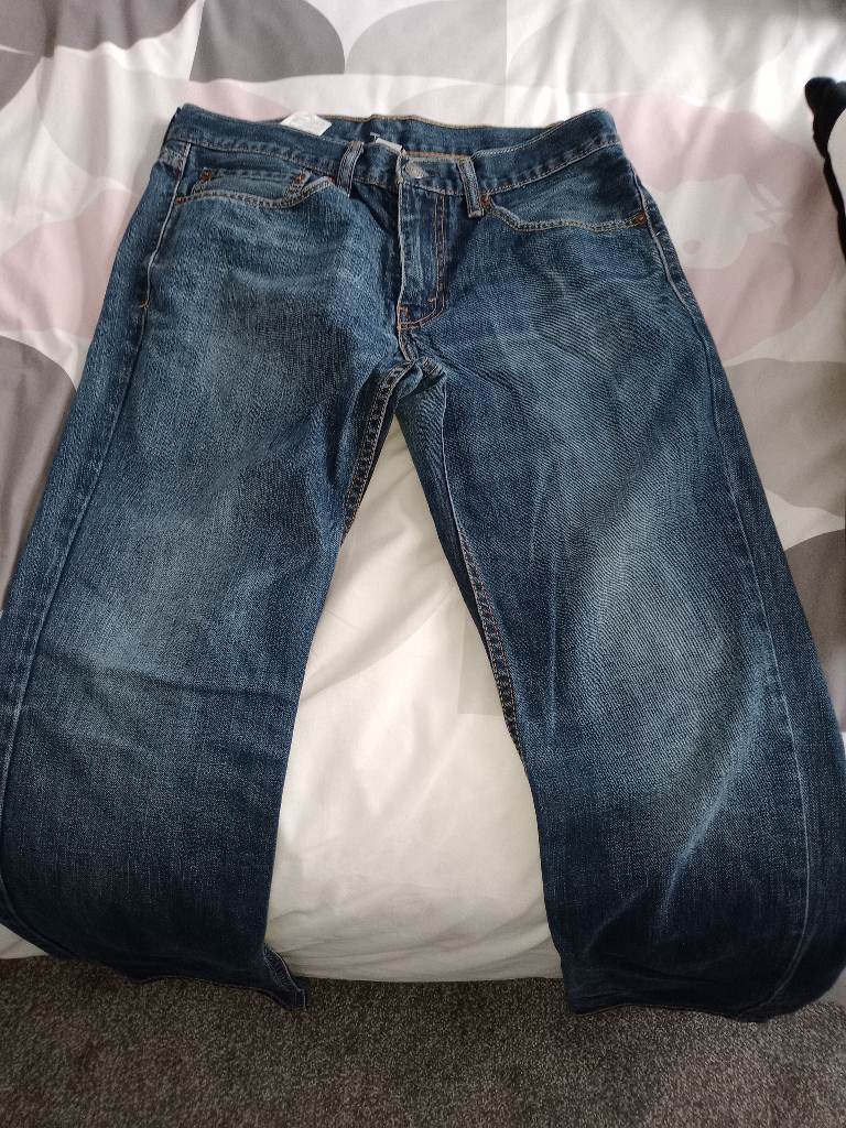 levis mens 511 jeans 34x32 dark blue tapered leg