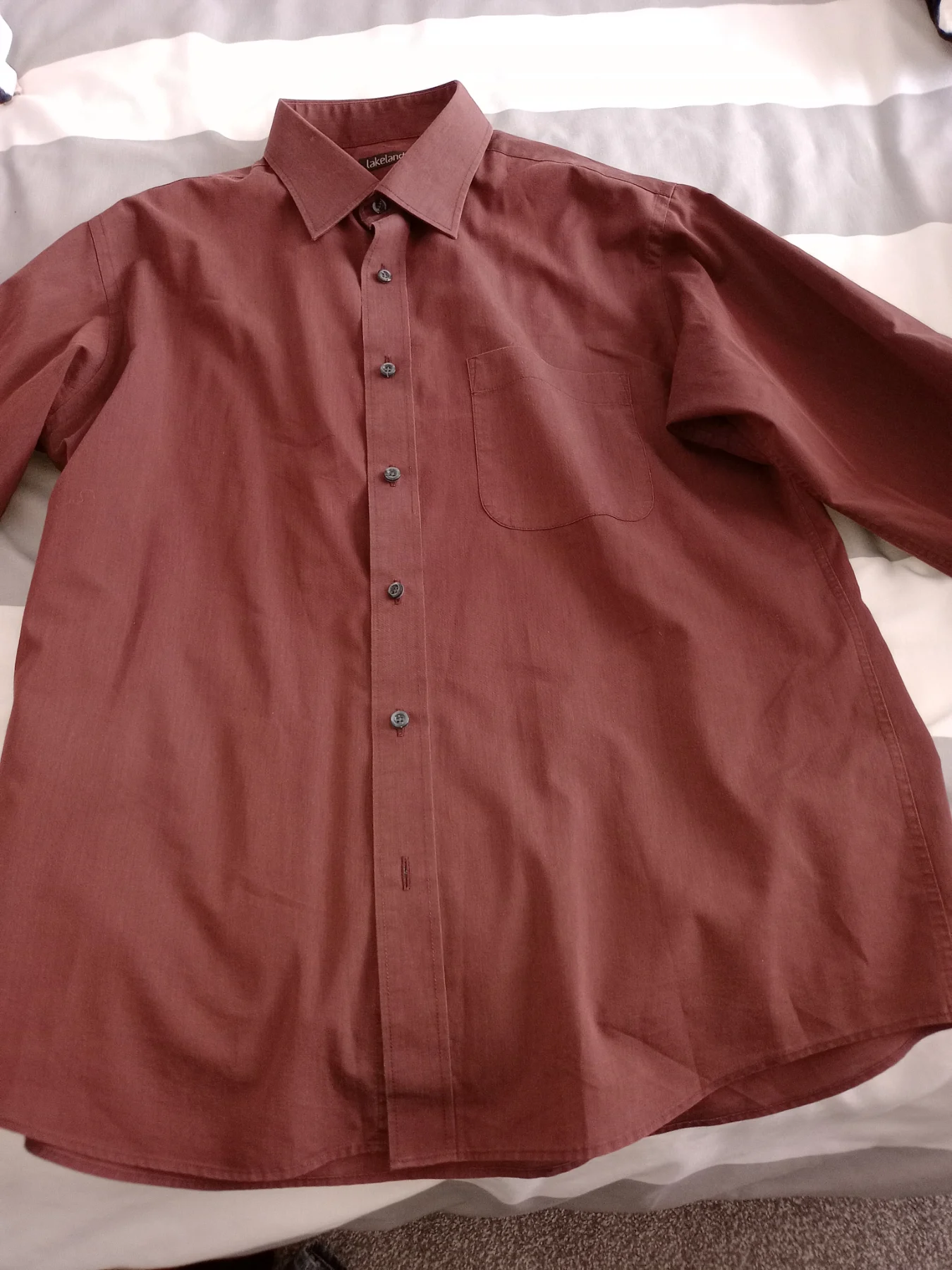 Lakeland mens rust coloured shirt XL long sleeve