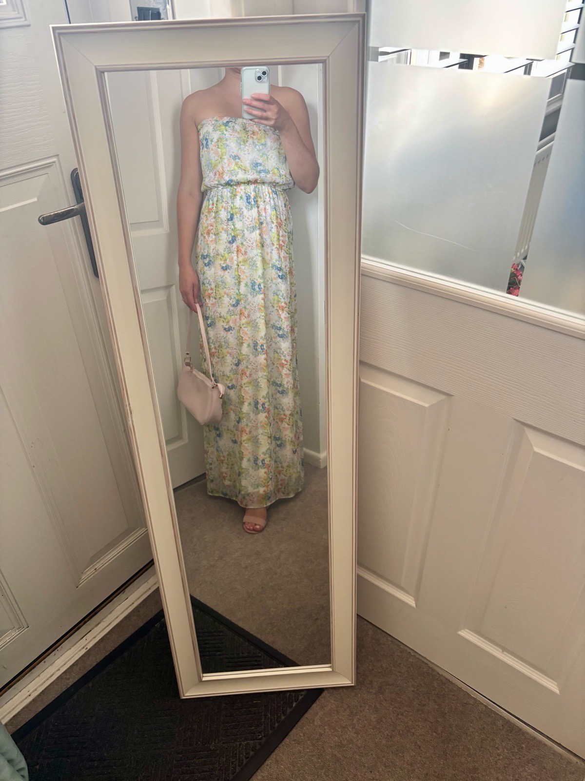 New Look Floral Strapless Maxi Dress UK 10 Summer Holiday Wedding Guest
