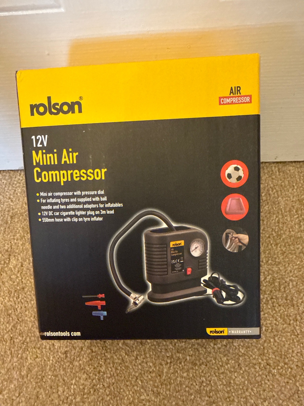 Rolson 12v Mini Air Compressor