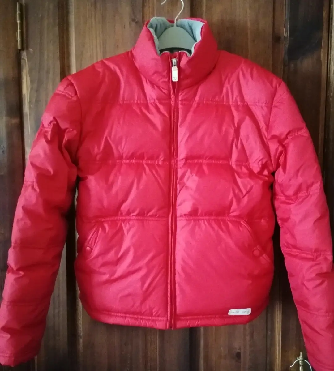 Billabong Women's red down filled jacket lightweight size 3 UK 10-12