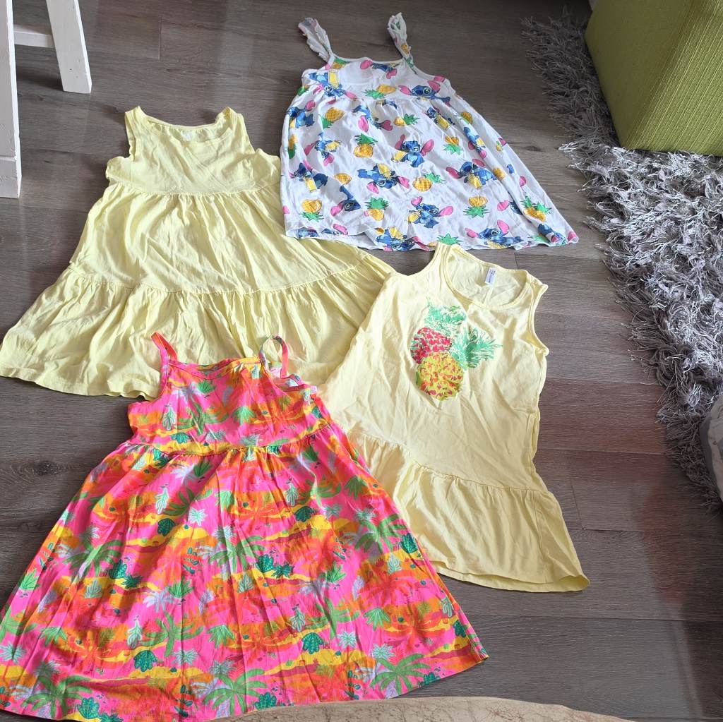 Bundle of summer dresses,mixed brands,size 7-8 years