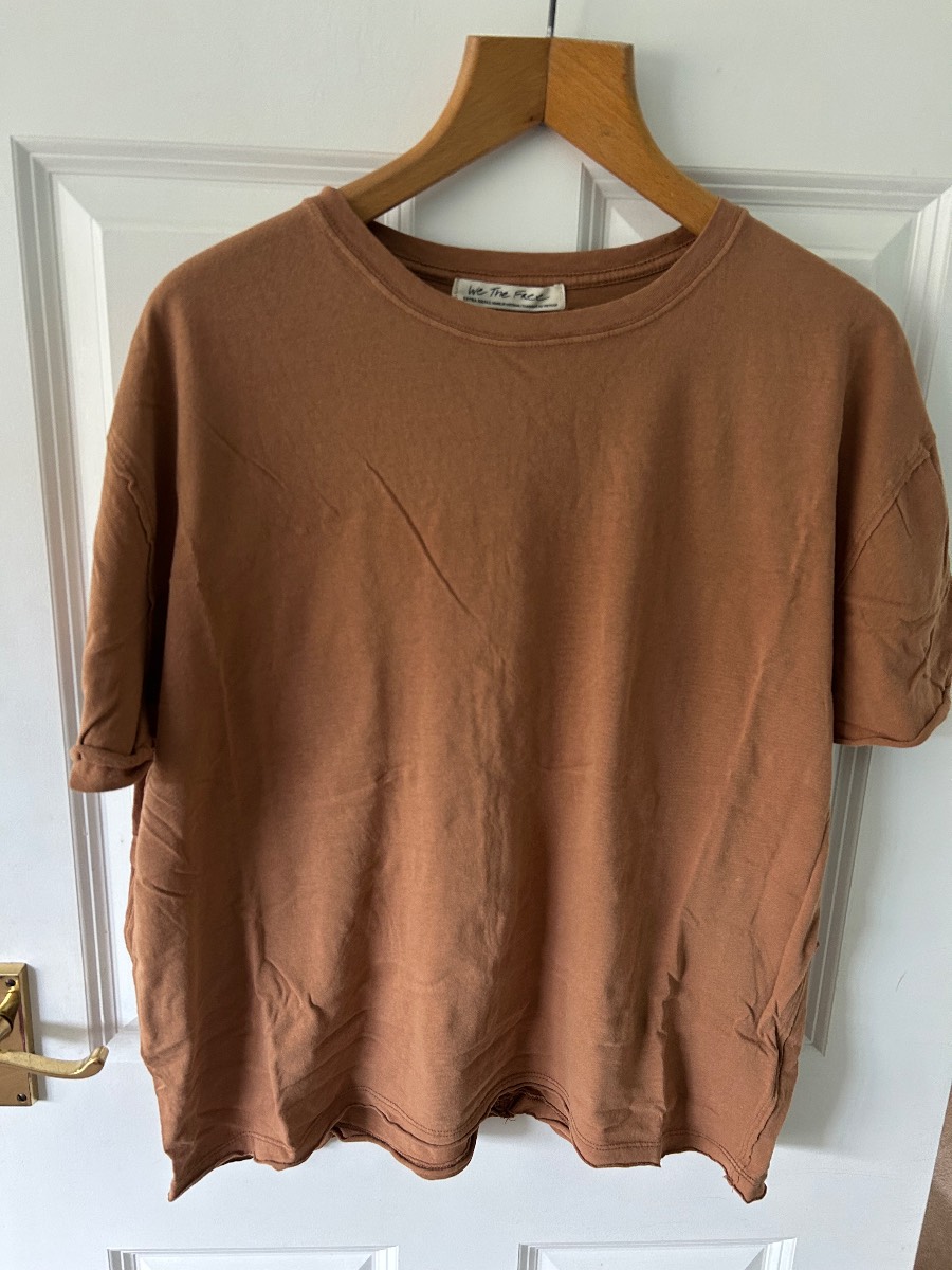Orange / Brown Nina Tee by Free People Size Extra Small