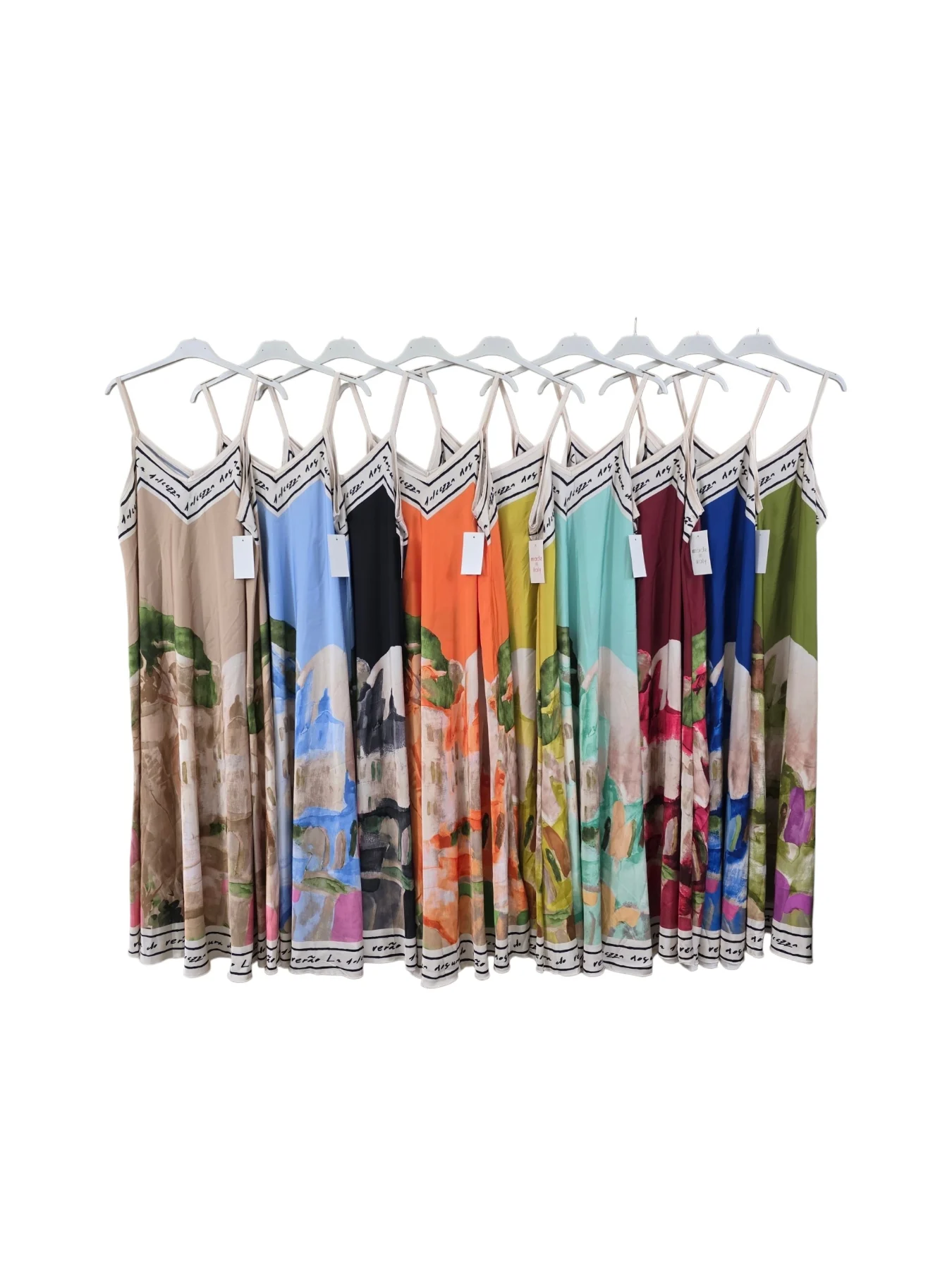 Landscape print dress fit size 8 to 16