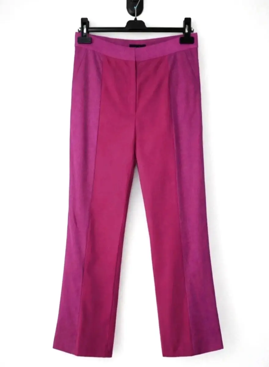 Lola May Fuchsia Pink High Waist Tailored Straight Leg Trousers Size 10 NWT