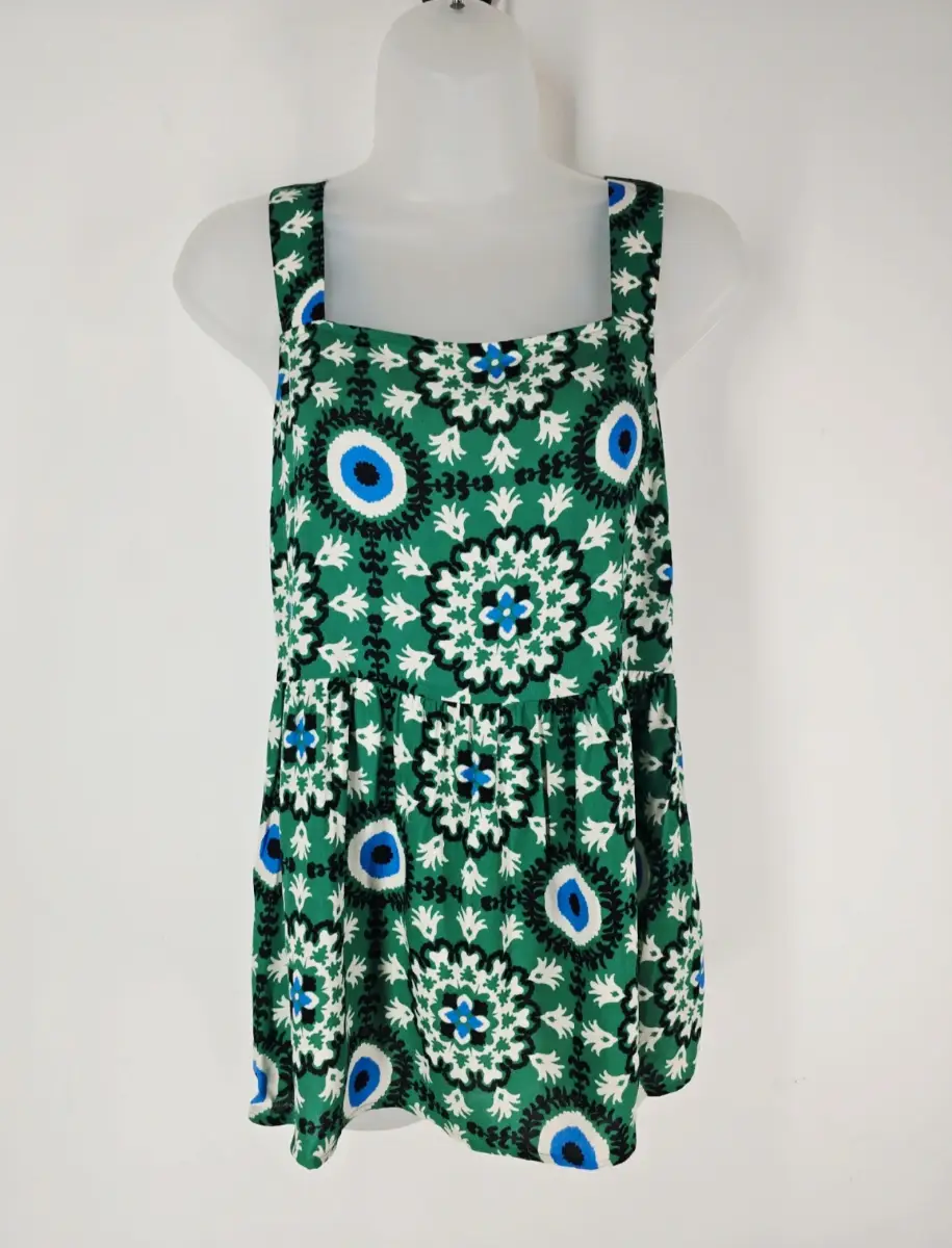 Papaya Green Boho Print Sleeveless Top UK 10 New with Tags