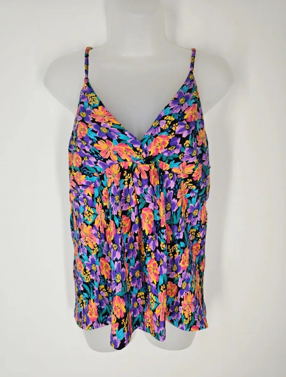 TU Woman Colourful Floral Strappy Cami Top UK 10 NWT