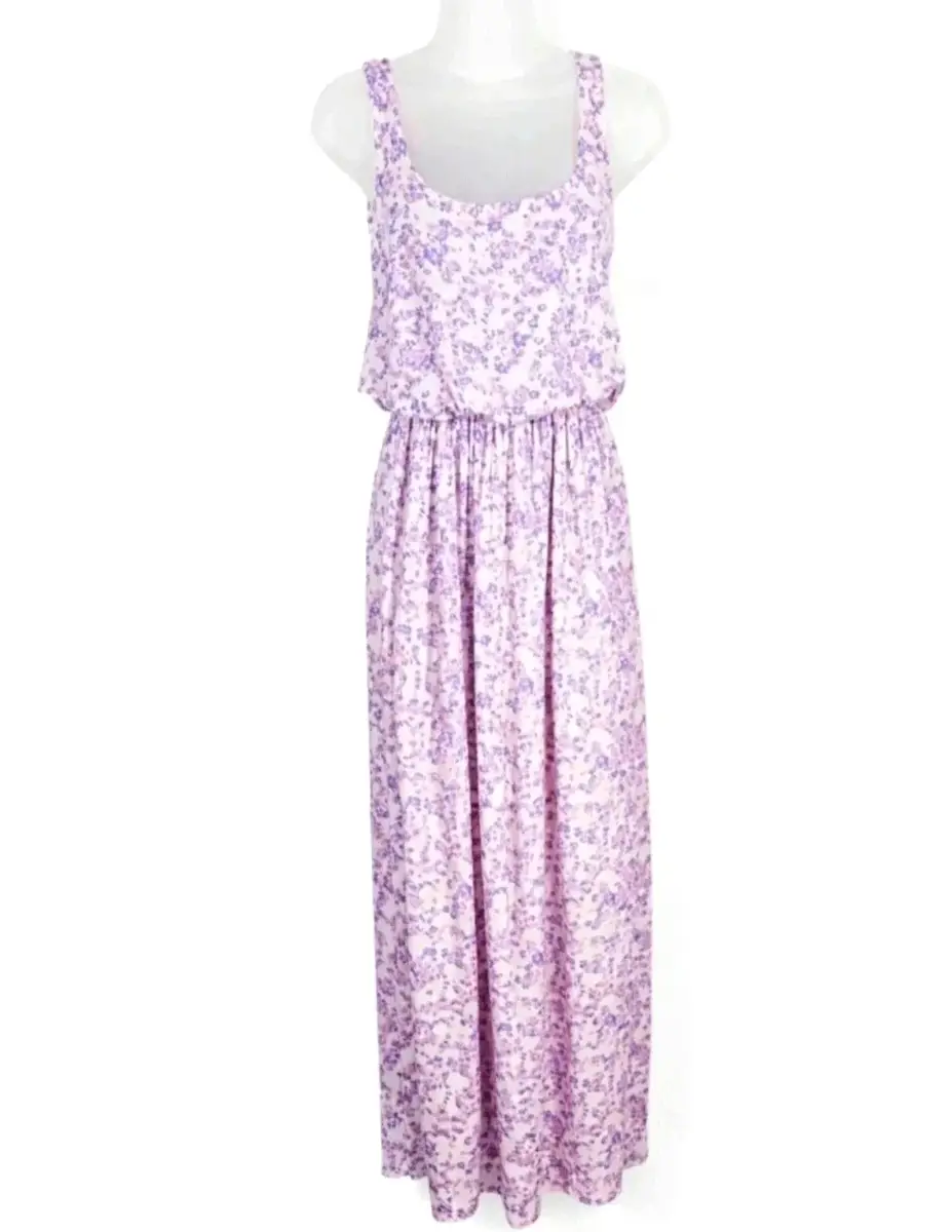 Boohoo Lilac Floral Maxi Dress UK 8 S Flowy Summer Holiday Brand New With Tags