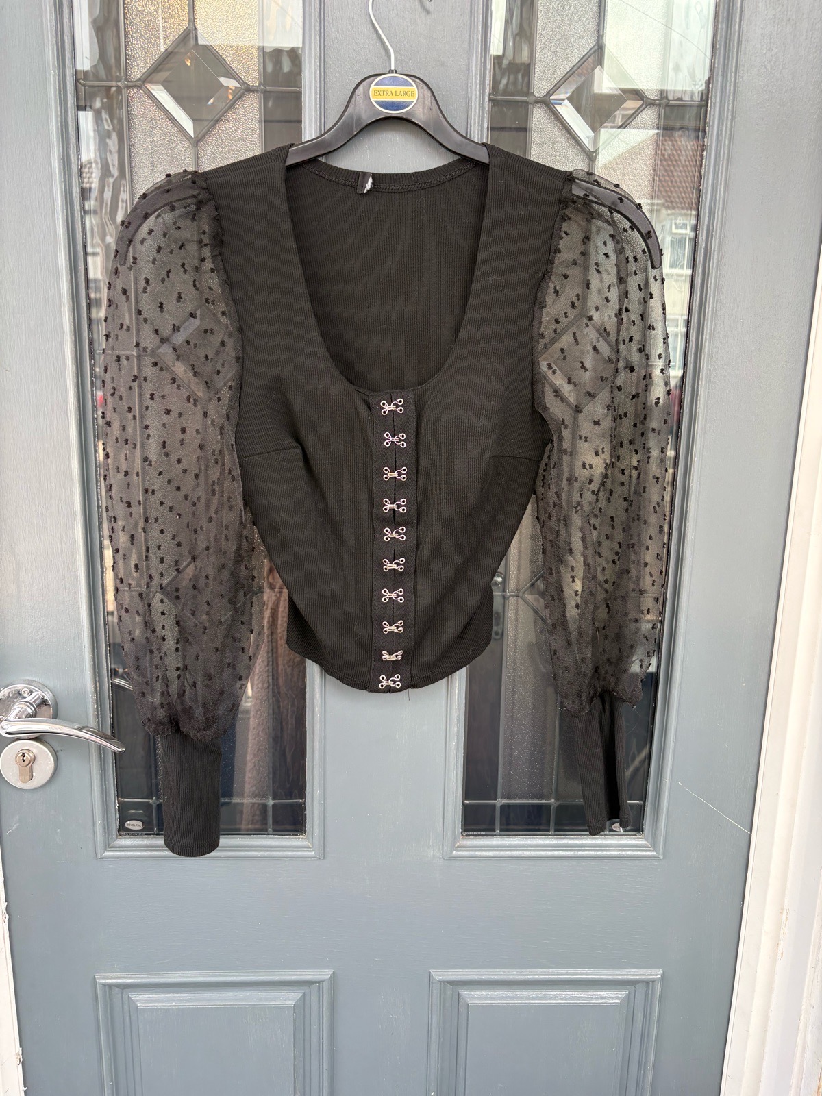 Ladies black top size small , very good condition