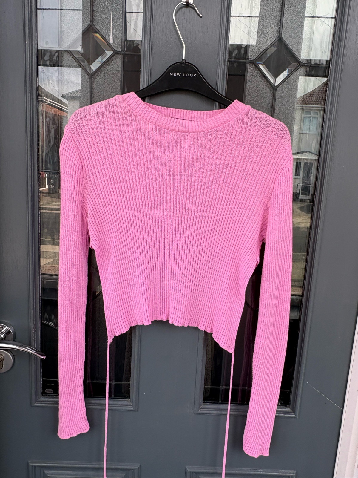 Ladies jumper size small , cropped back