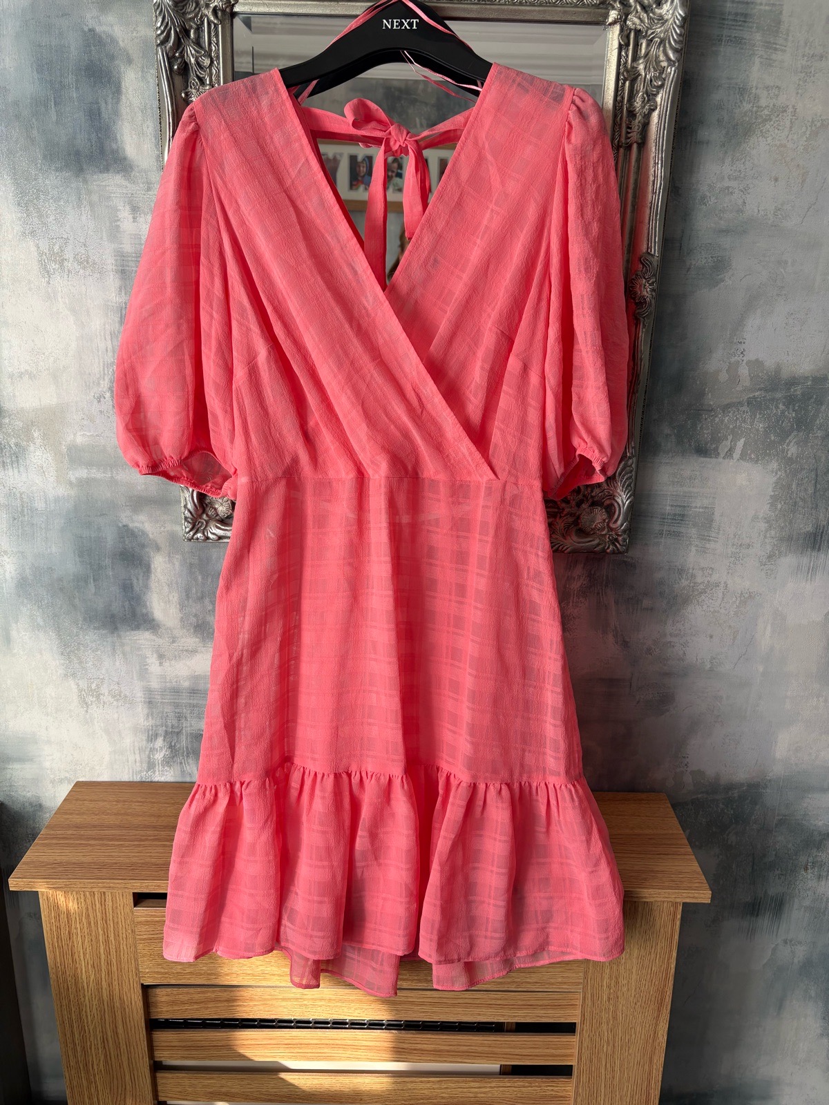 Ladies coral dress size 12 very good condition