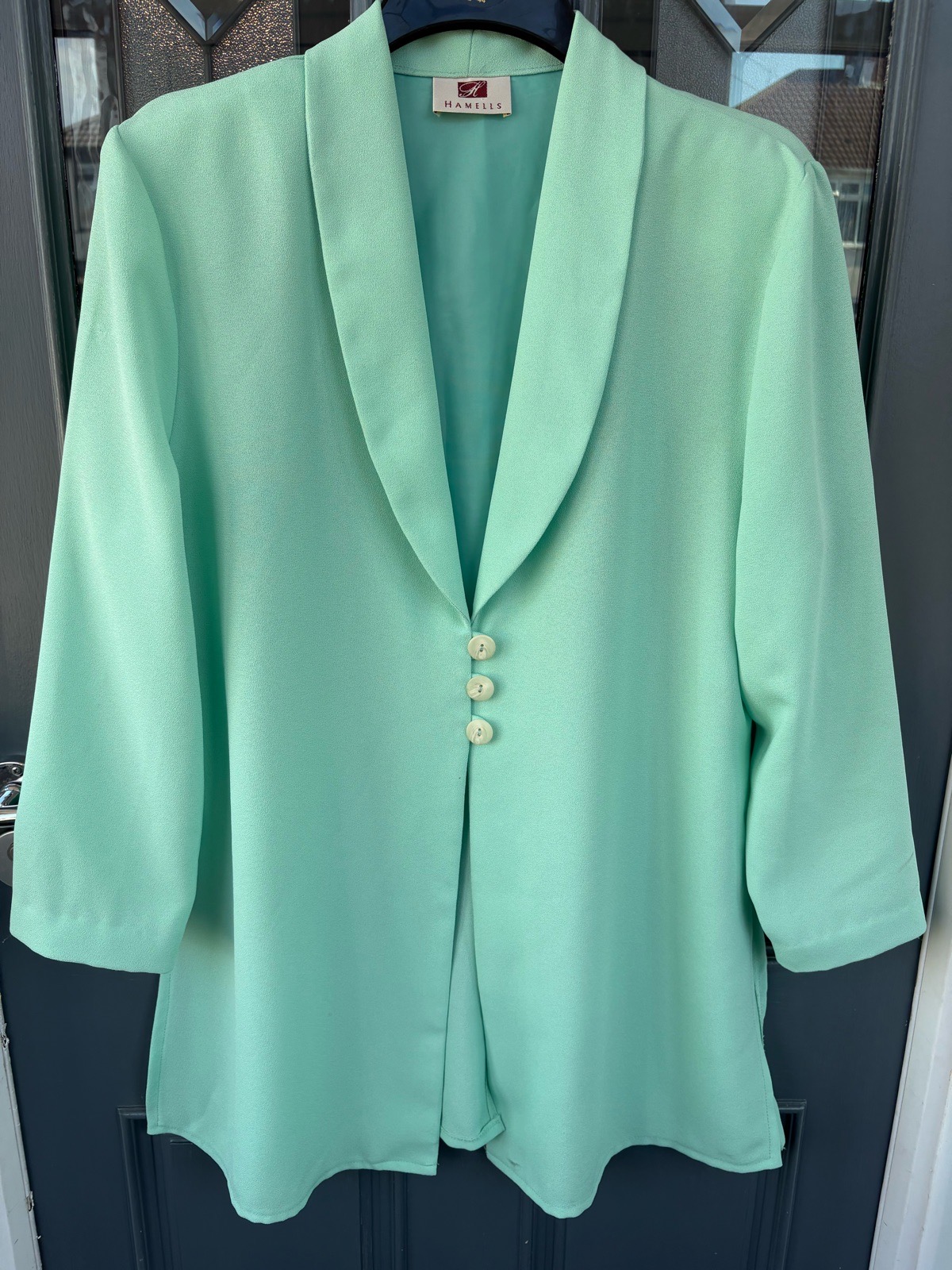 Ladies hamells mint green , jacket size 16 very good condition