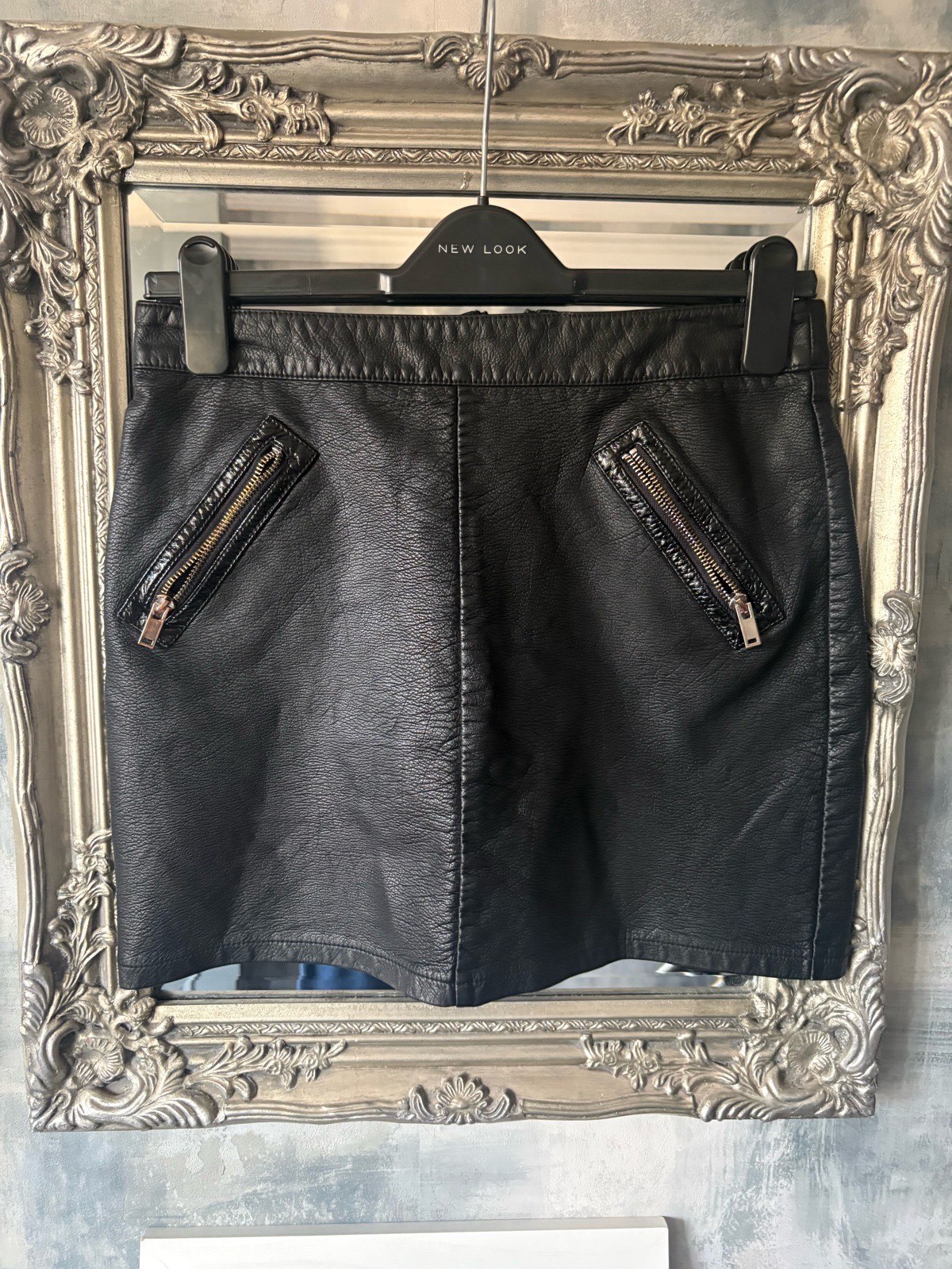 Ladies skirt size 10 , faux leather , Dorothy Perkins