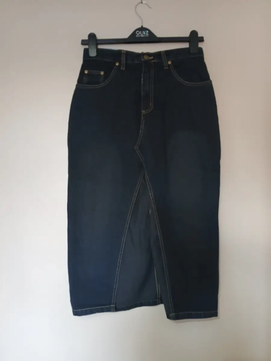 Spase denim  midi skirt 10-size