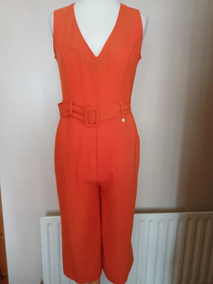 Fly Girl woman  cropped  jumpsuit  orange  12size