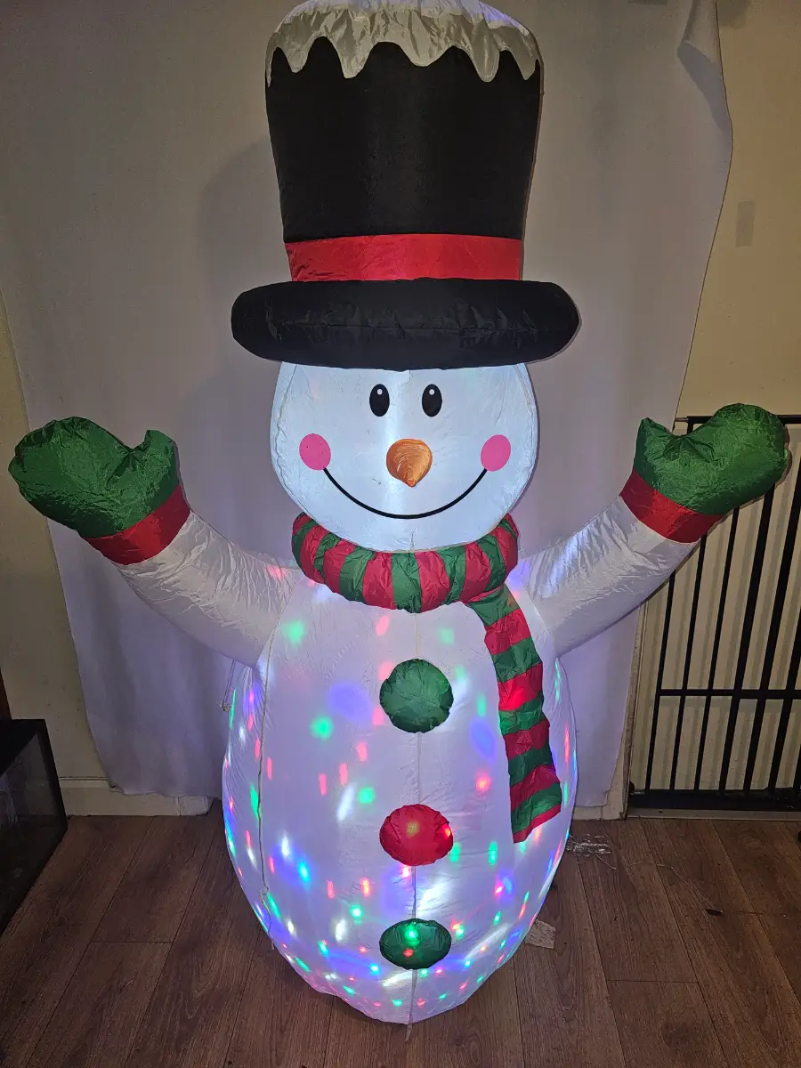 inflatable snowman