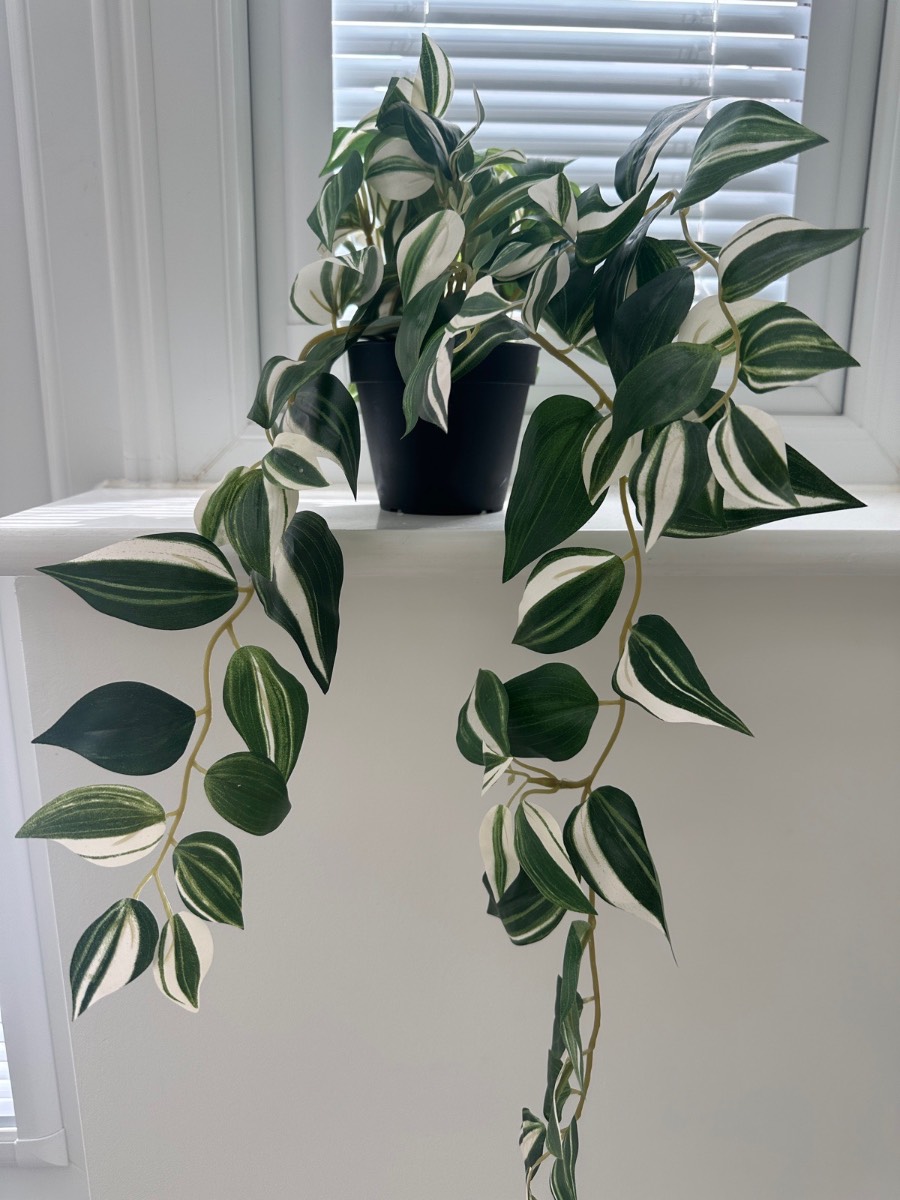 Artificial Hanging flower leaf pot home decor long hanging leaves green