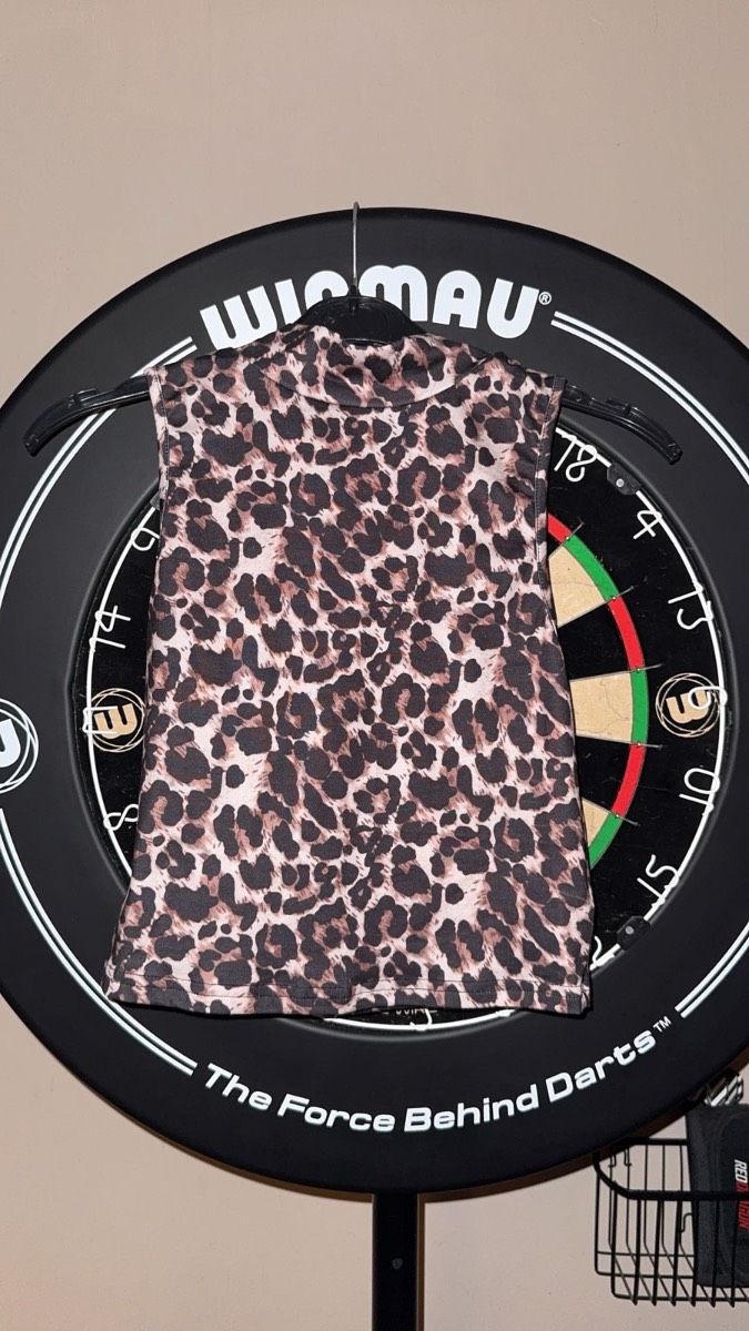 SHEIN Leopard Print Turtleneck Sleeveless Top - Size Medium