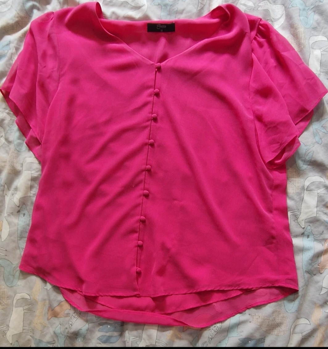 Pink Shirt Style Top