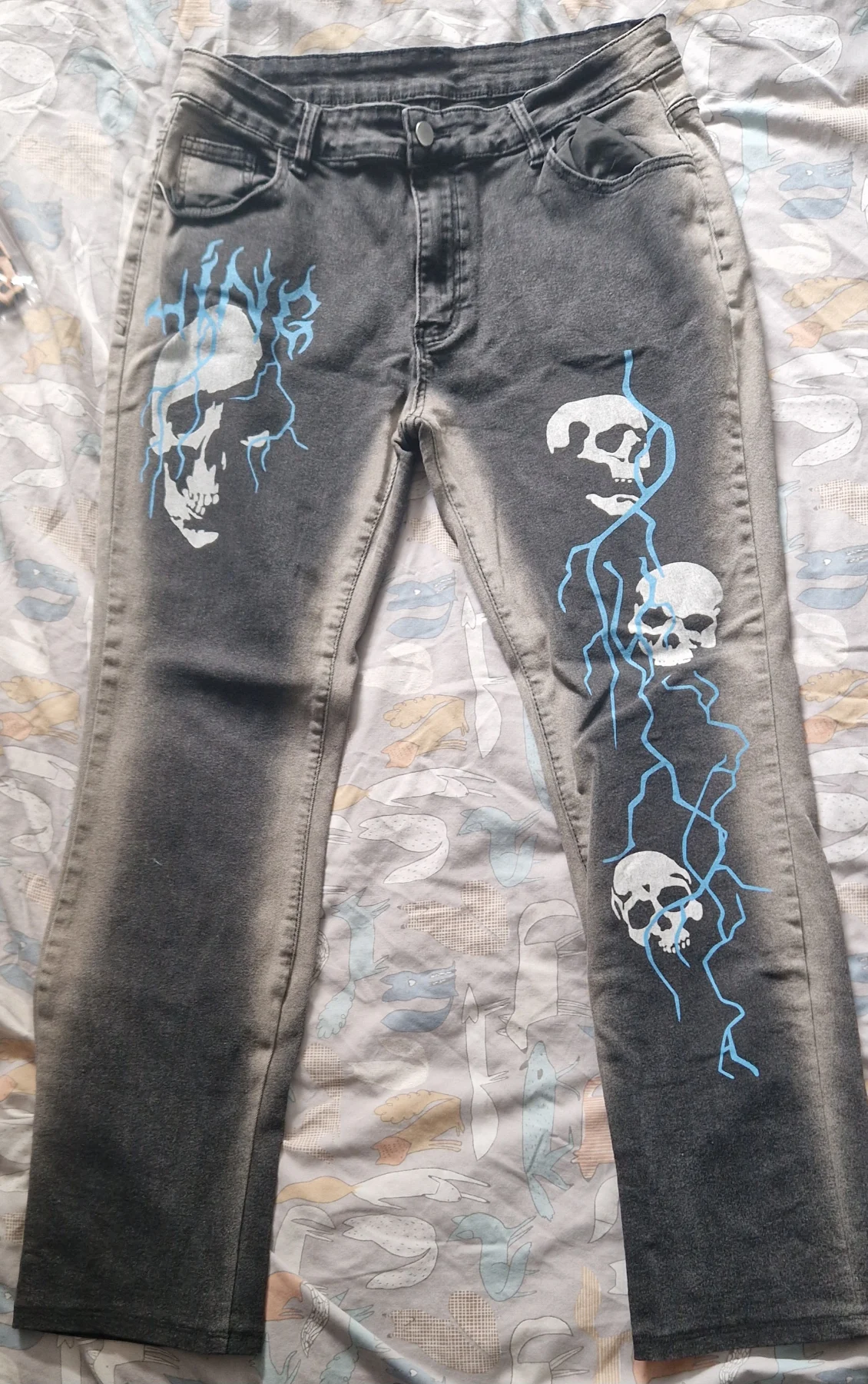 Denim Skull Jeans Size XXL