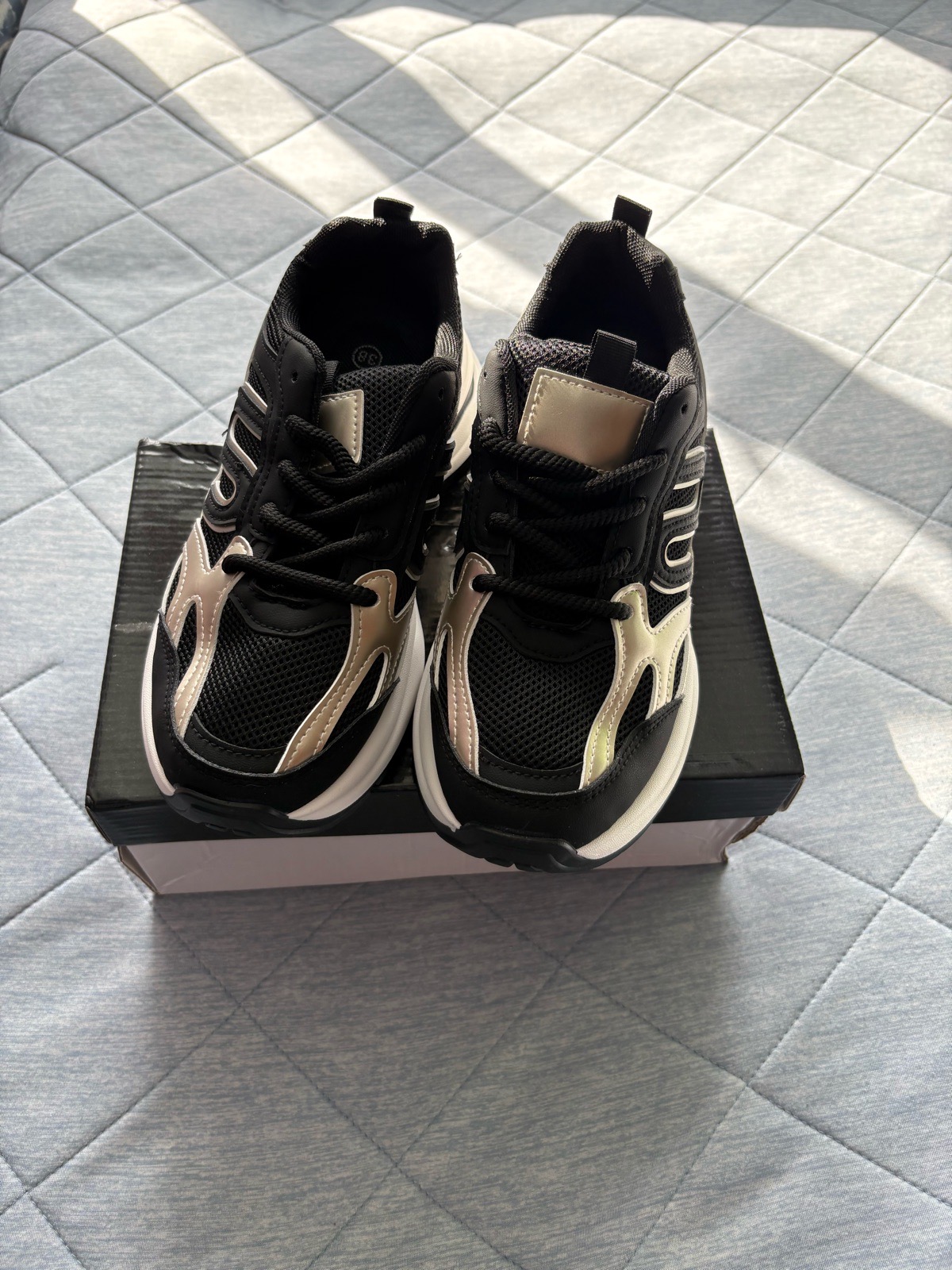 No Brand Chunky Trainers Colour Black Size 38 UK Size 5