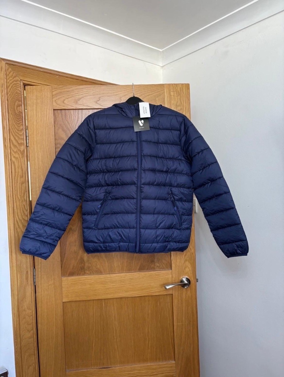 V by Very Puffer Hooded Jacket Size 15 Years Colour Navy