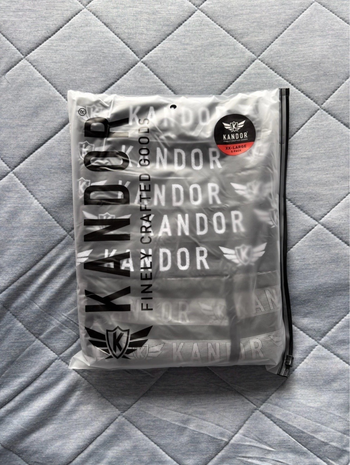 Kandor 5 Pack Boxer Shorts Colour Black/Grey Size XXL
