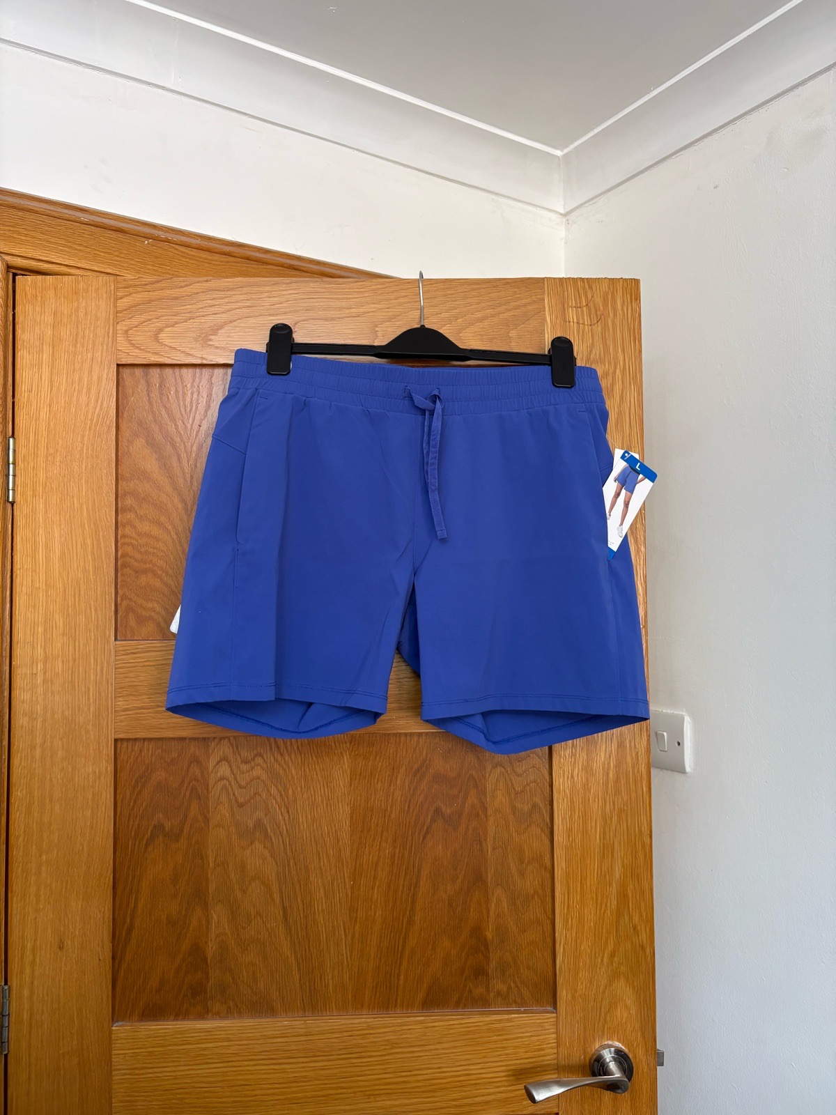 Tuff Athletics pull on shorts Colour Blue Size L UK Size 16