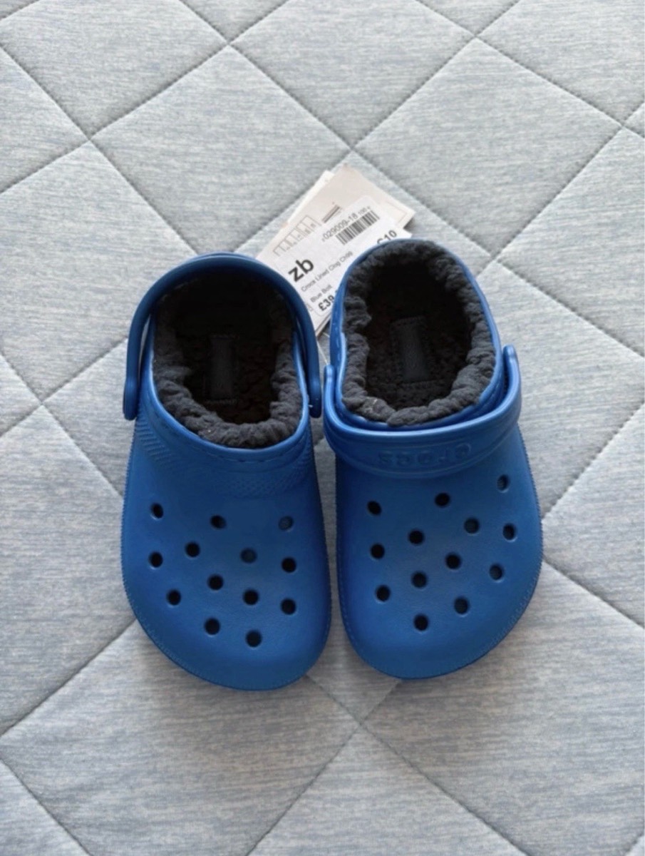 Crocs Classic Lined Clog Colour Blue Bolt Size C10