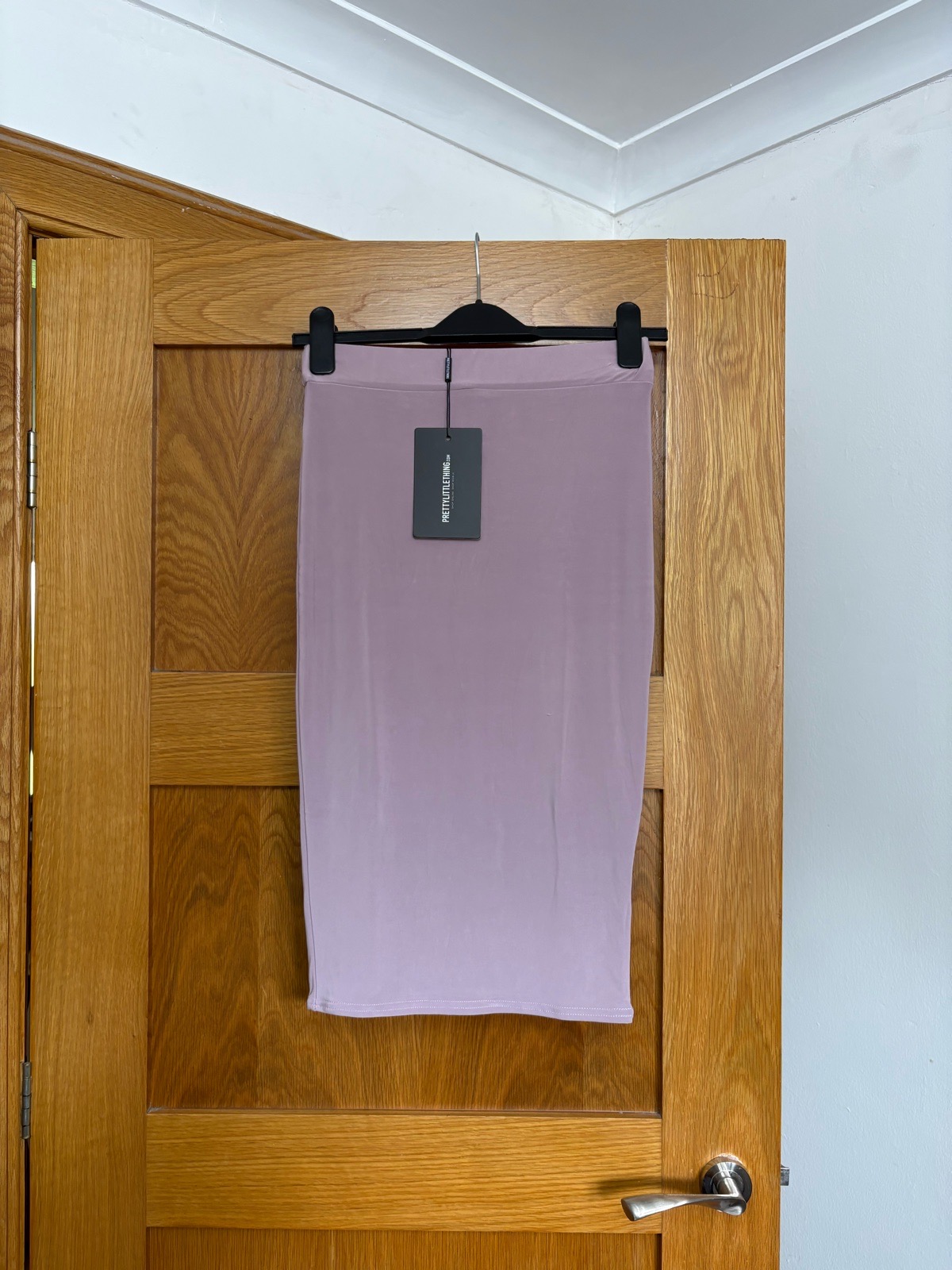 Pretty Little Thing Slinky Midi Skirt Colour Lavender Size 10