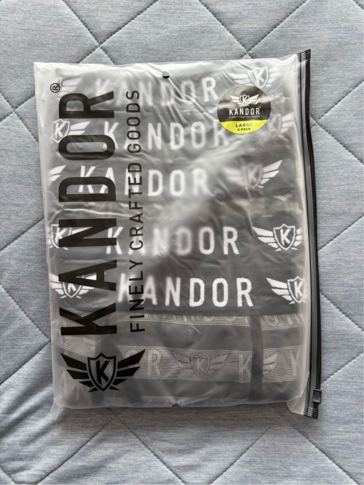 Kandor 5 Pack Boxer Shorts Colour Black/Grey Size L