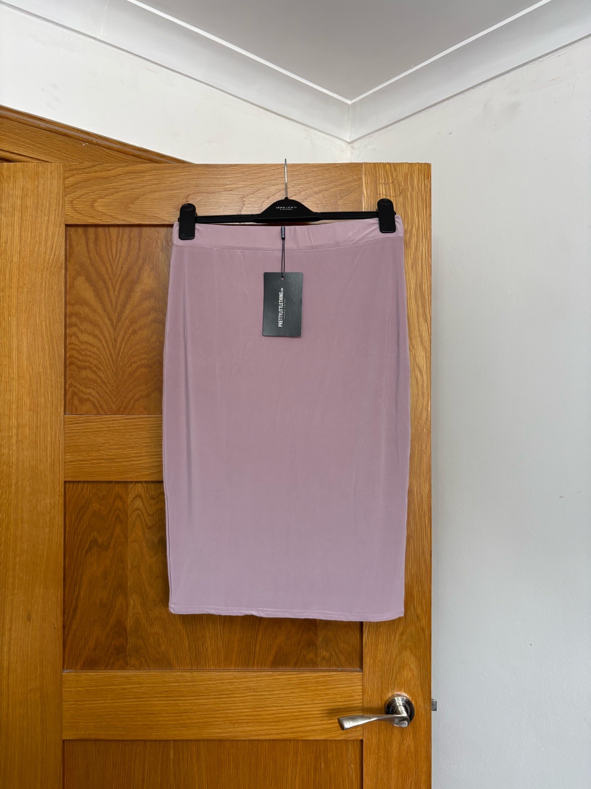 Pretty Little Thing Slinky Midi Skirt Colour Lavender Size 14