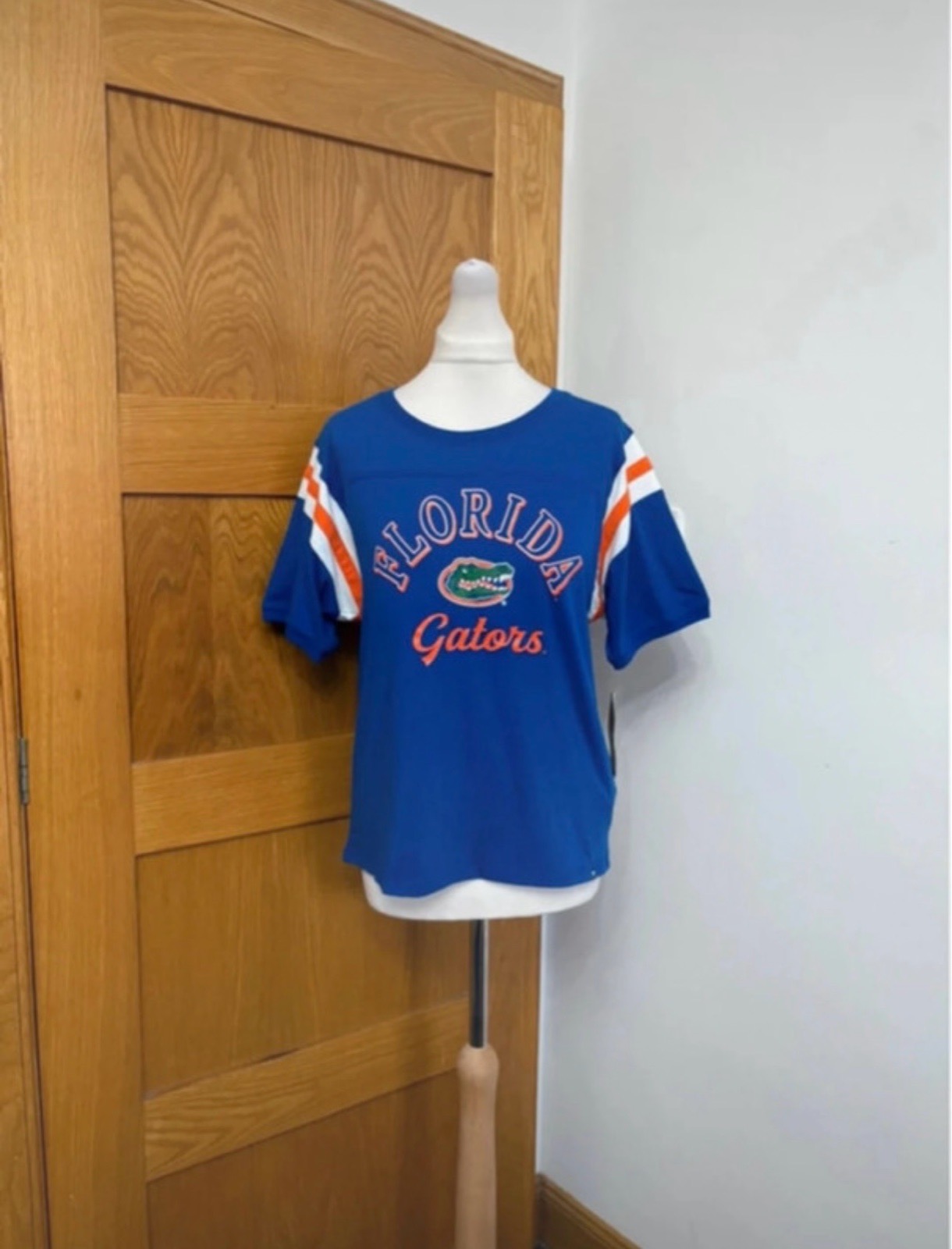 Fanatics Florida Gators Striped Tailgate scoop Neck T-Shirt Colour Blue Multi Size S