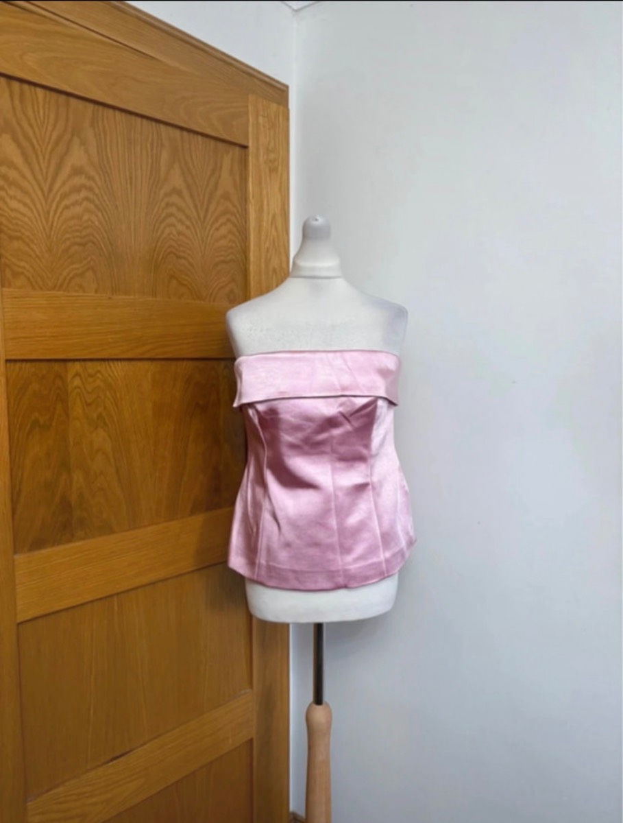 River Island Signature to Go Bandeau Top Colour Light Pink Size 12
