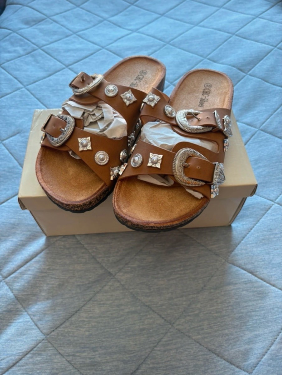 CHC Shoes Sandals Colour Camel Size 38 UK Size 5