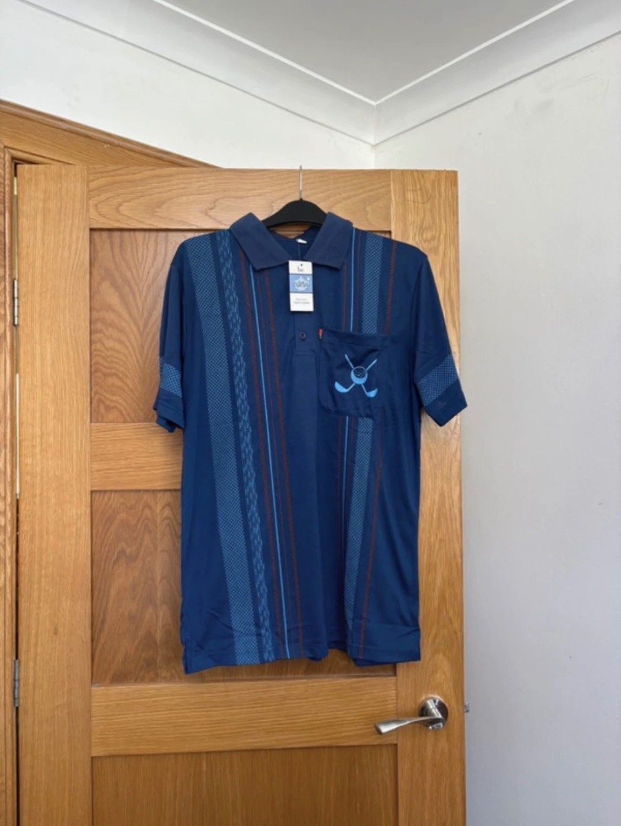 Be Lucky Short Sleeve Polo Shirt Colour Navy Size M