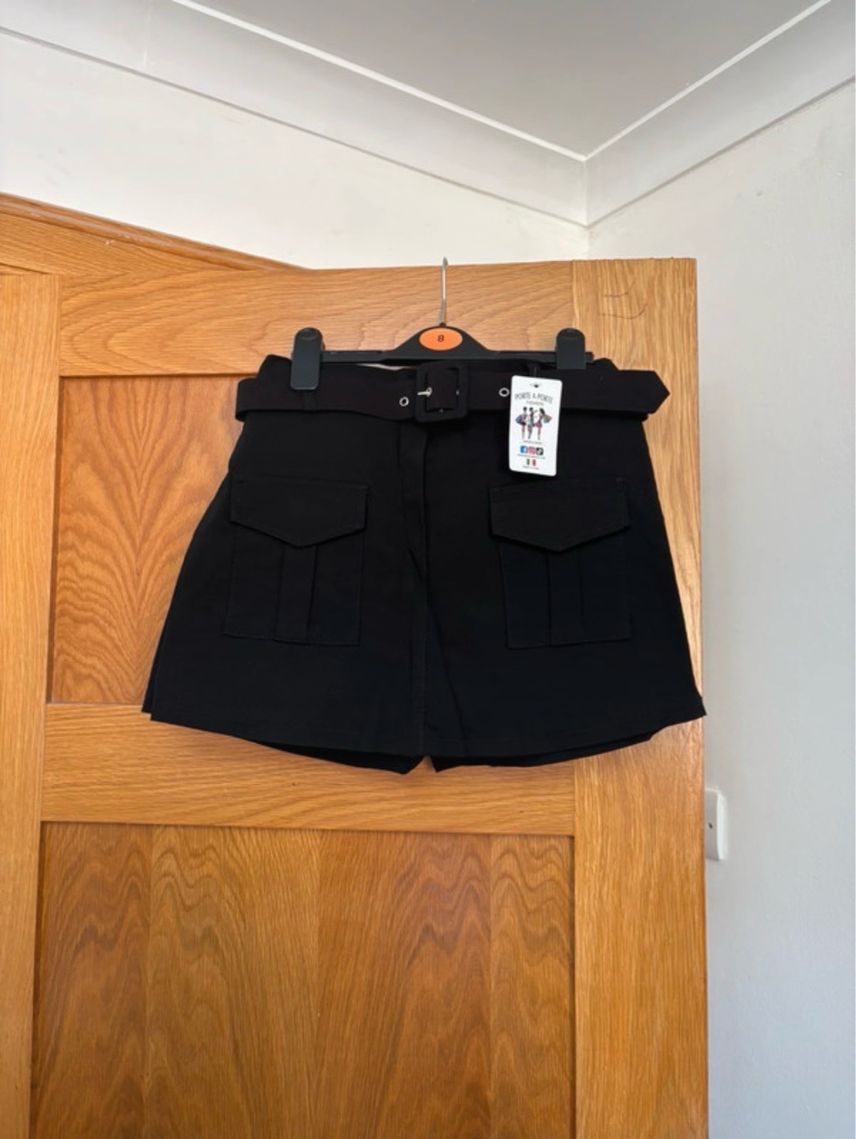 Porte A Porte Skort With Belt Colour Black One Size 8-12