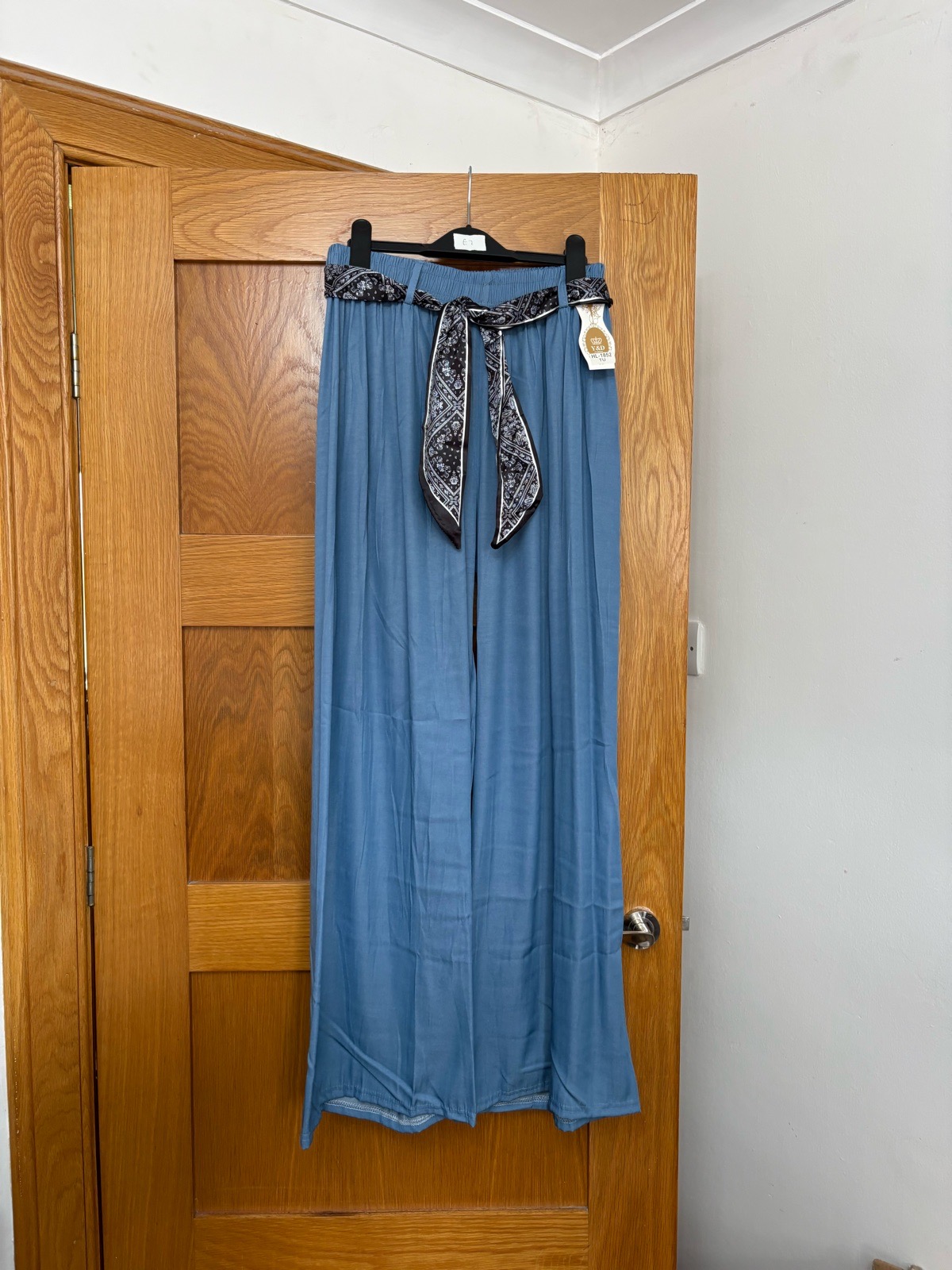Y&D Fashion Wide Leg Trousers Colour Blue One Size 8-16