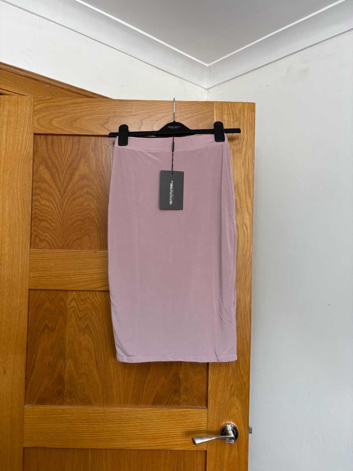 Pretty Little Thing Slinky Midi Skirt Colour Lavender Size 6
