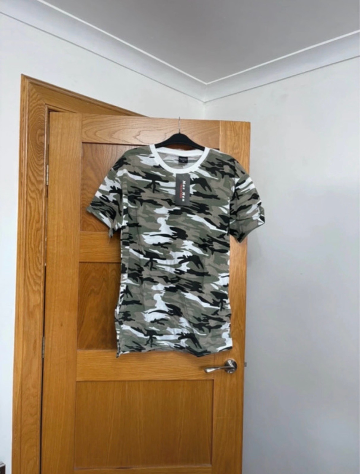 Max Men Collection Short Sleeve Camo T-Shirt Colour Khaki/White Camo Size XXL