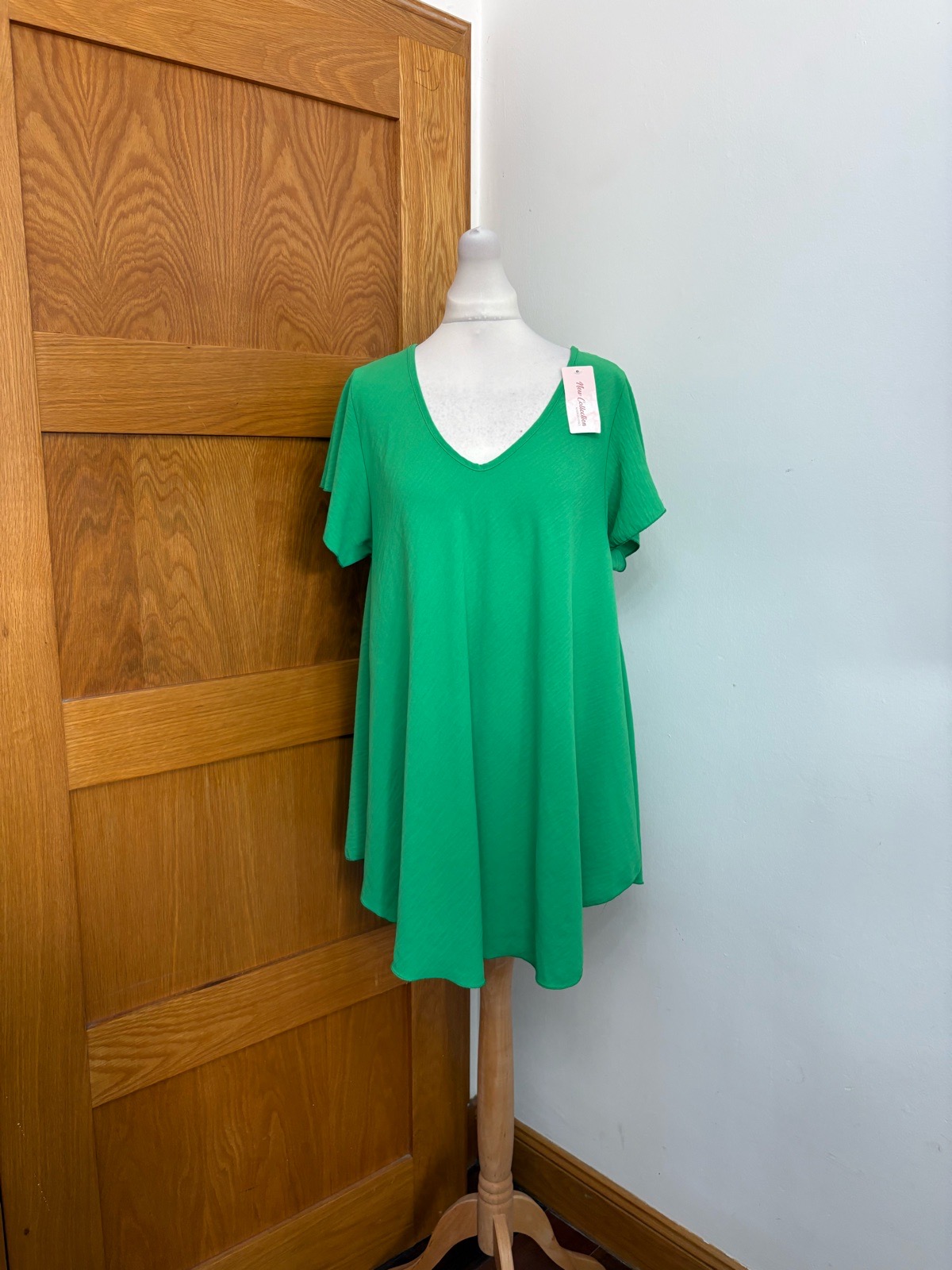 New Collection Short Sleeve Top Colour Green One Size 12-22