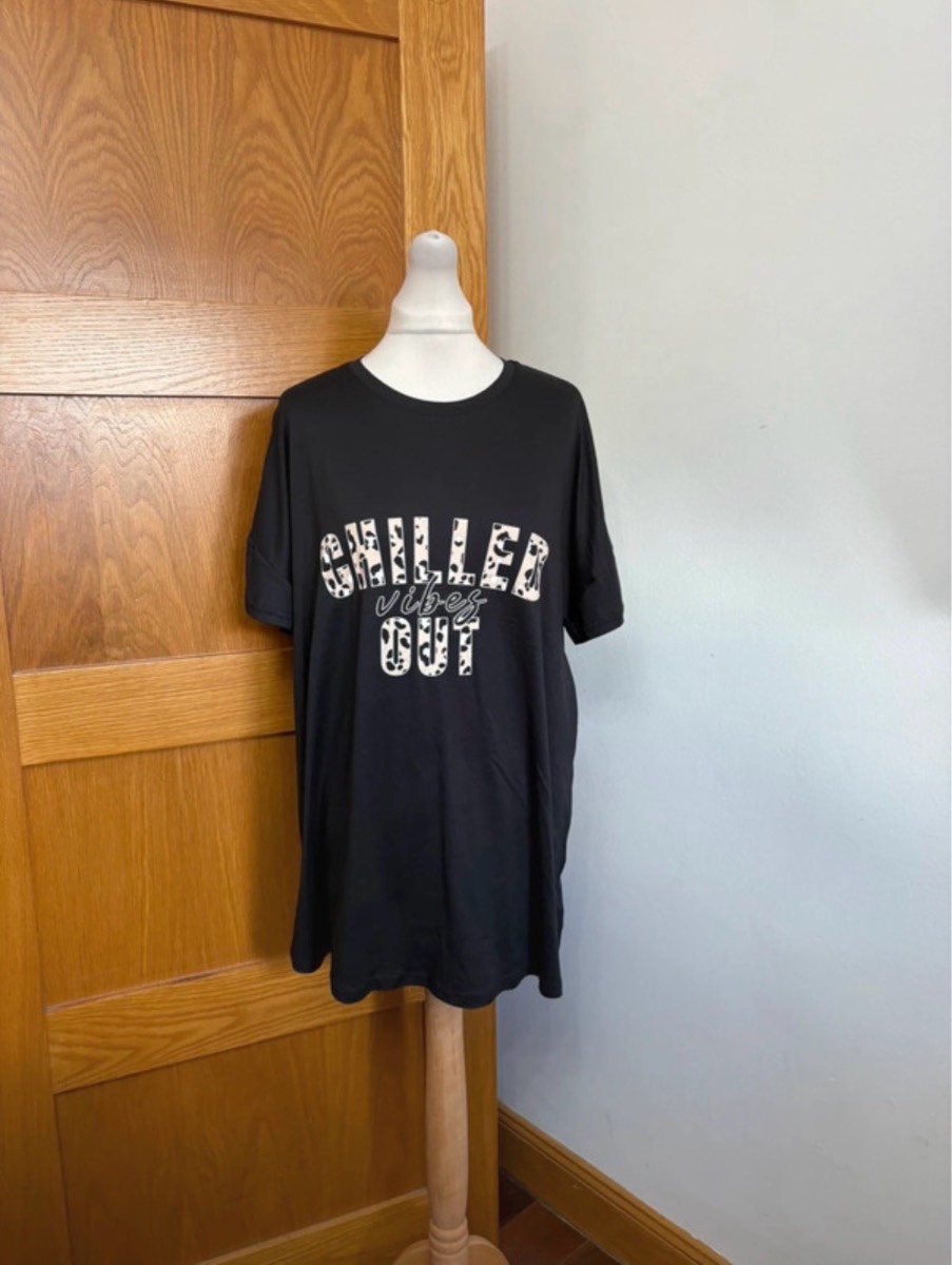 Yours Clothing Short Sleeve T-Shirt Colour Black Size 14-16