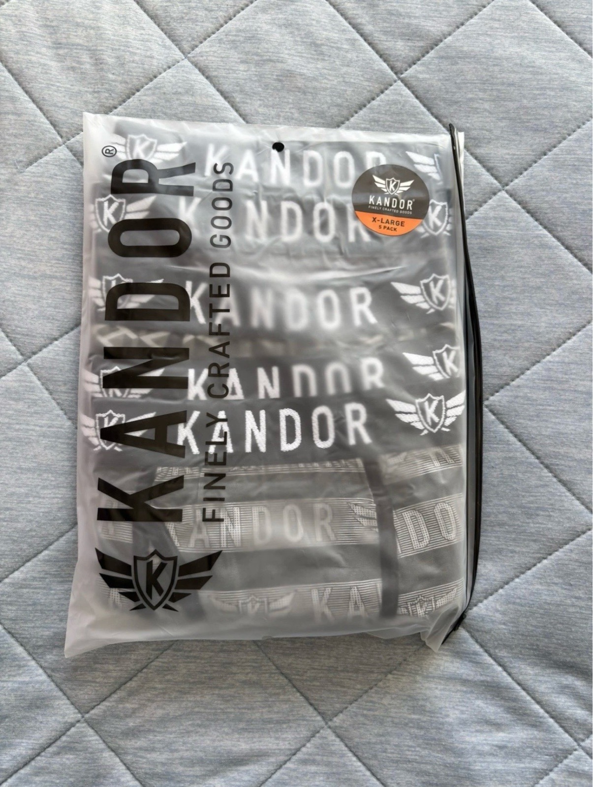 Kandor 5 Pack Boxer Shorts Colour Black/Grey Size XL