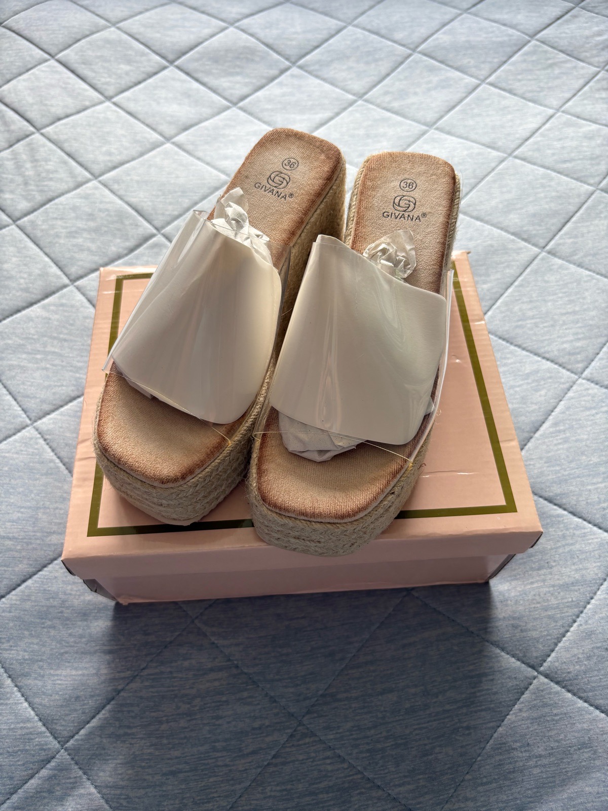 Givana Clear Wedges Colour Nude Size 36 UK Size 3